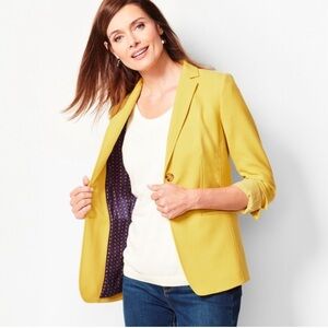 Talbots Bi Stretch Blazer in Chartreuse